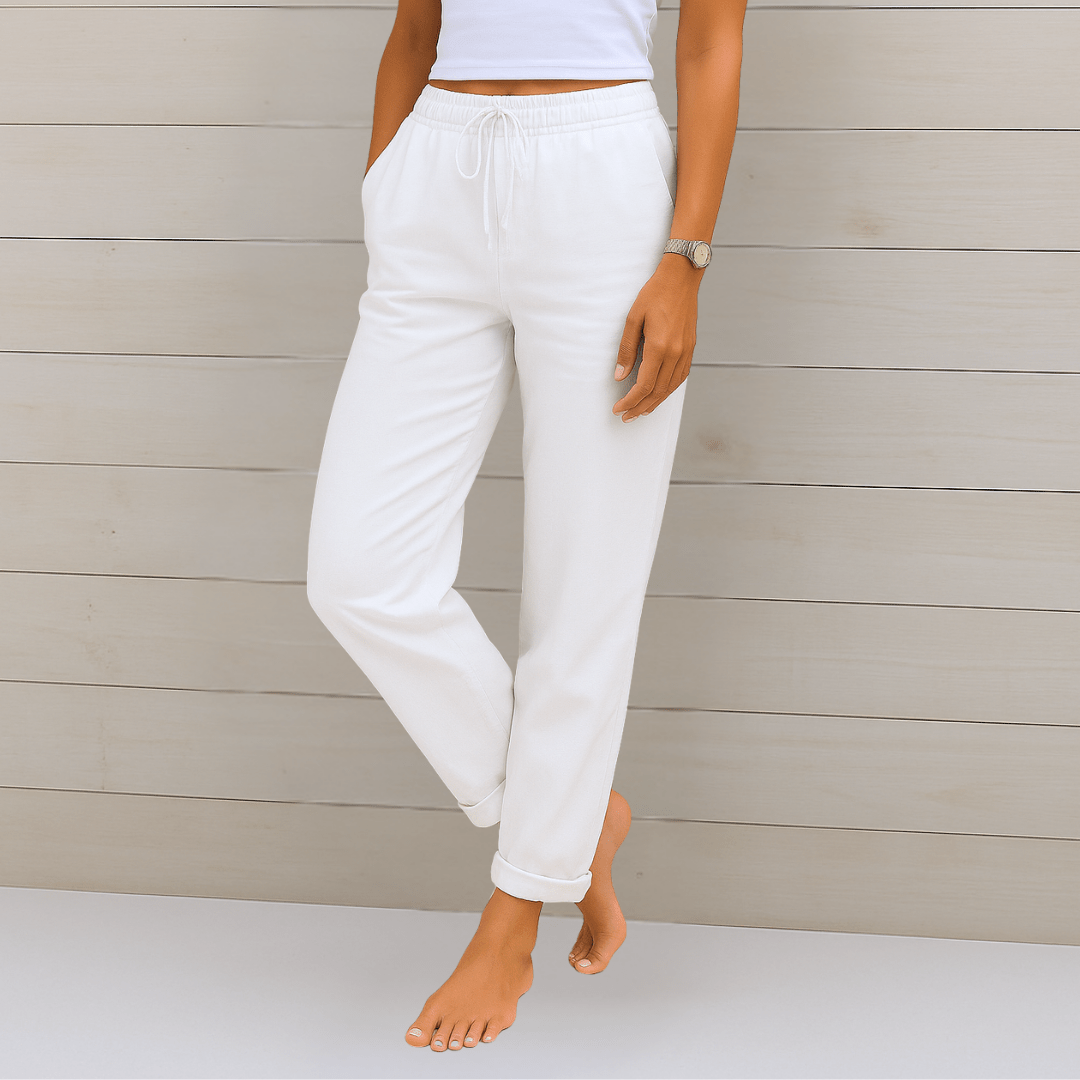 Maja | Pantaloni Stretch in Lino Premium