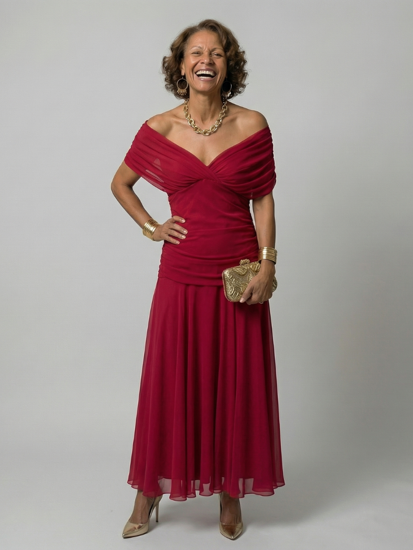 Calen | Abito Midi Off Shoulder