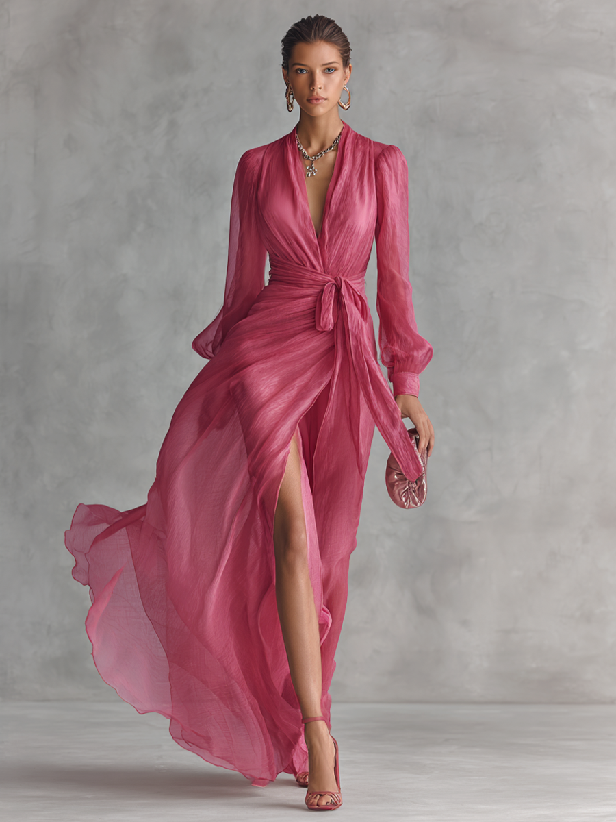 Noemi | Abito Chiffon con Perline