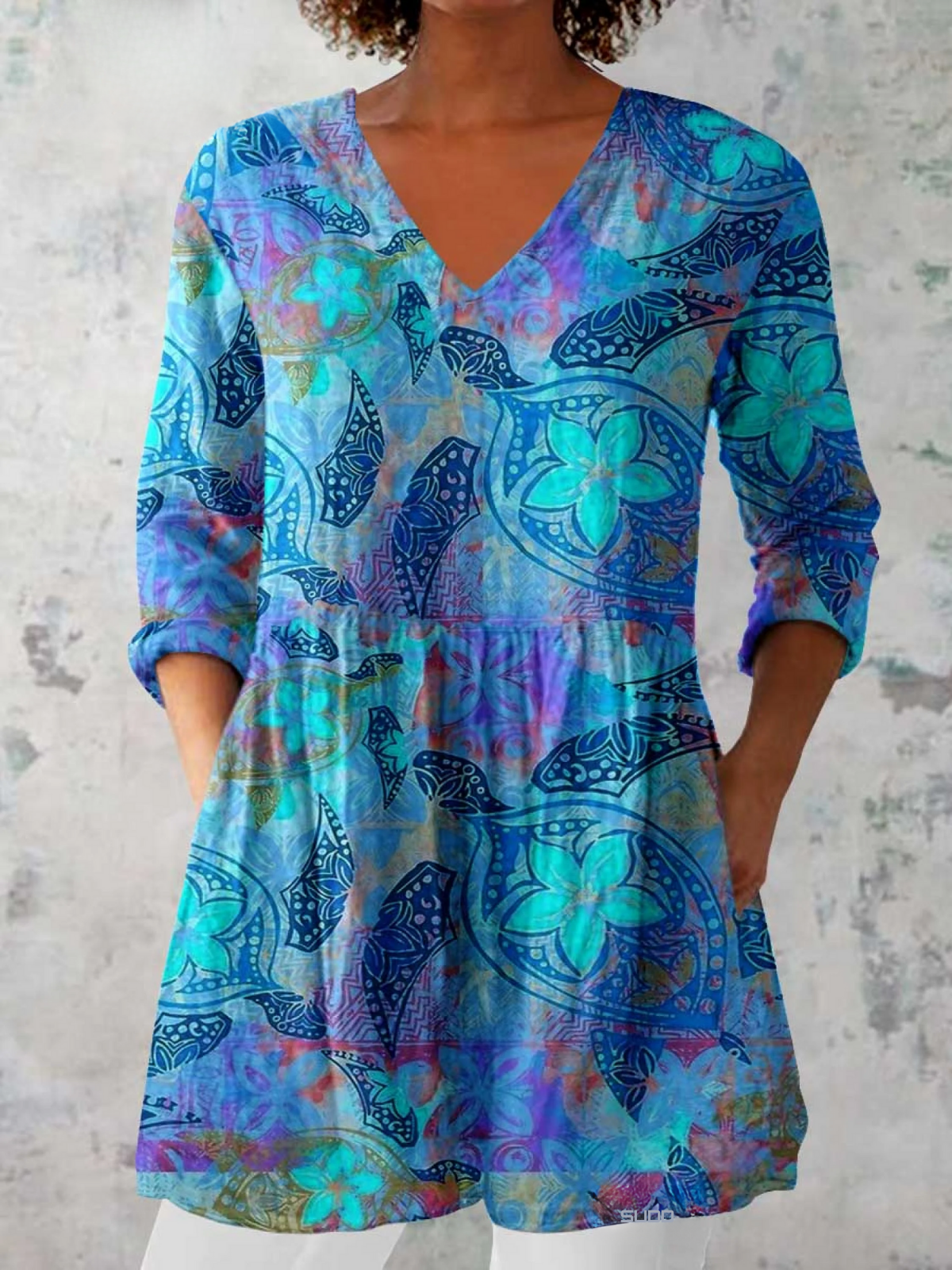 Sofia | Blusa Lunga con Scollo a V