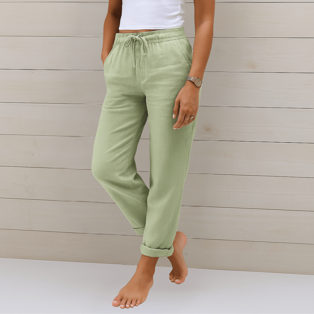 Maja | Pantaloni Stretch in Lino Premium
