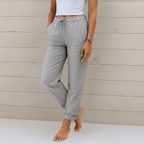 Maja | Pantaloni Stretch in Lino Premium