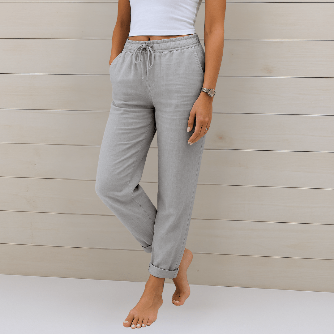 Maja | Pantaloni Stretch in Lino Premium