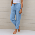 Maja | Pantaloni Stretch in Lino Premium
