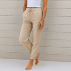 Susy | Pantaloni Stretch in Lino Premium