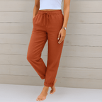 Susy | Pantaloni Stretch in Lino Premium
