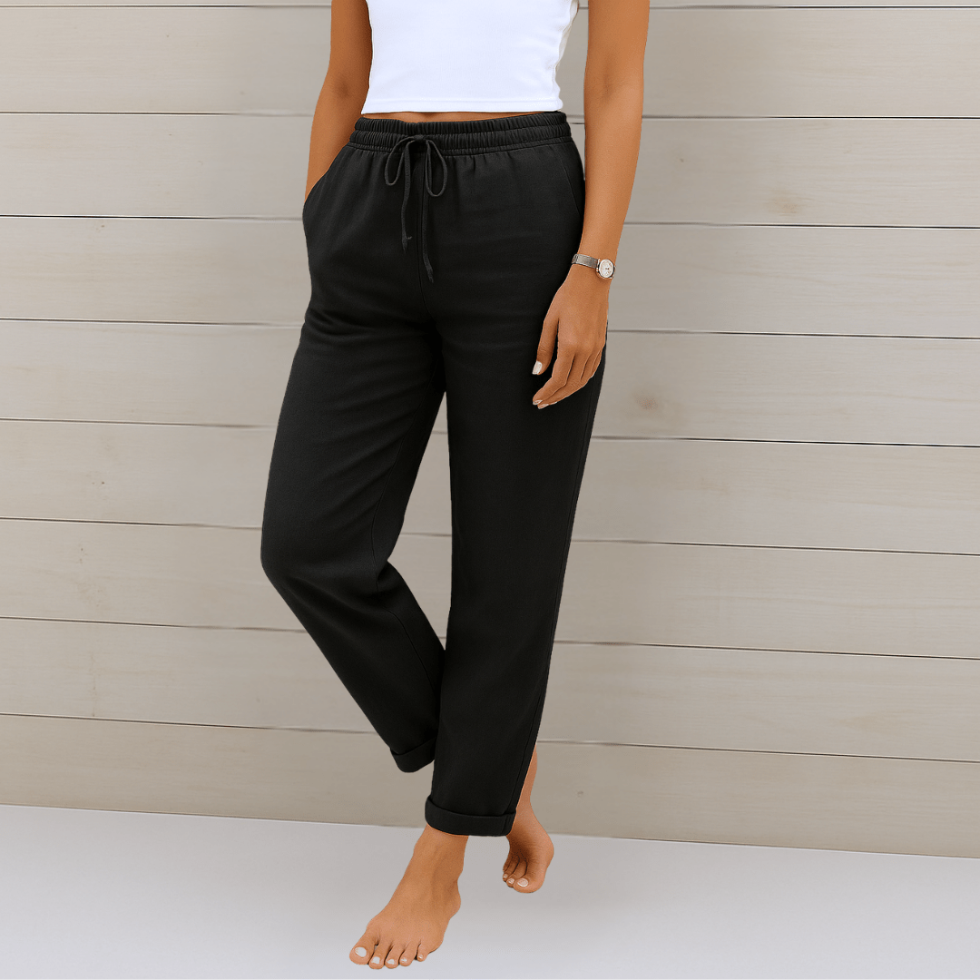 Susy | Pantaloni Stretch in Lino Premium