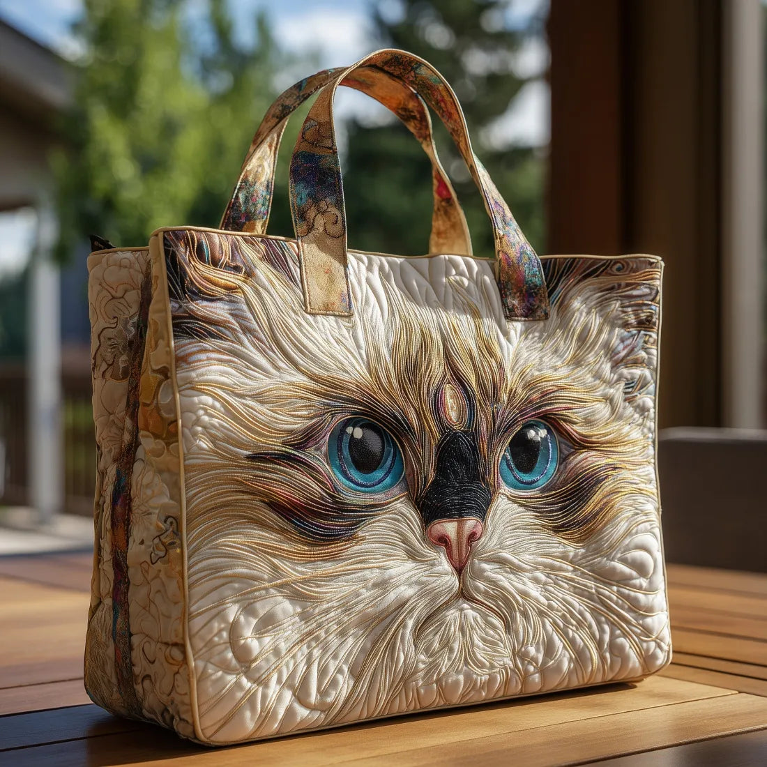 Borsa Trapuntata Gatto Occhi Blu