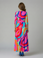 Celine | Abito Midi Collo Incrociato