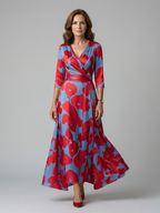 Celine | Abito Midi Collo Incrociato