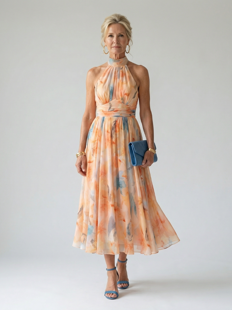 Elin | Abito Midi Halter