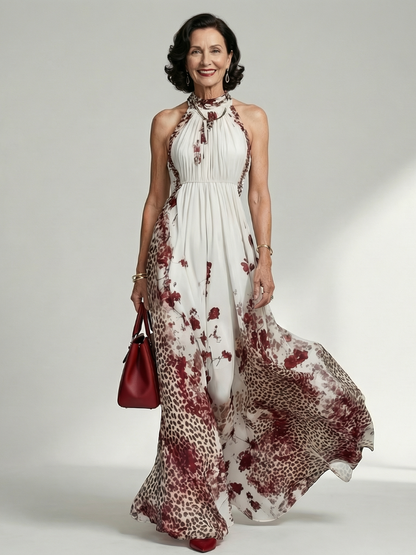 Orlune | Vestito Maxi Pieghettato