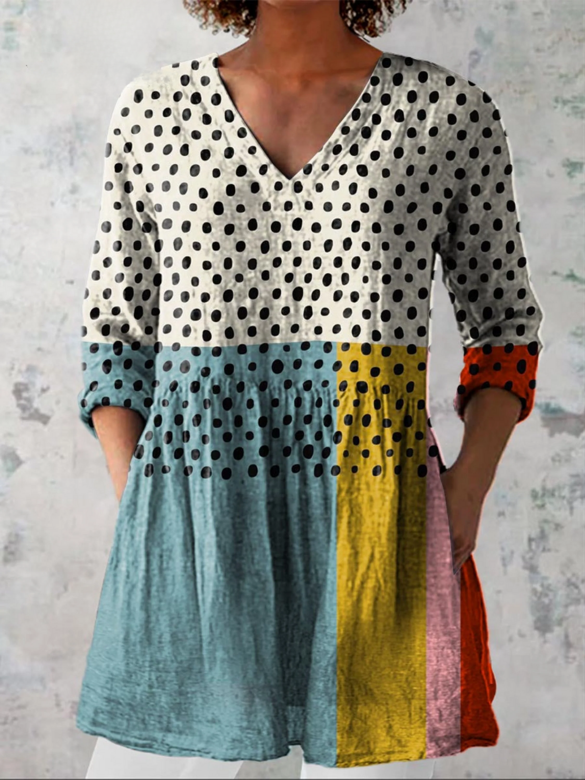 Valerie | Camicetta lunga con scollo a V