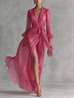 Noemi | Abito Chiffon con Perline