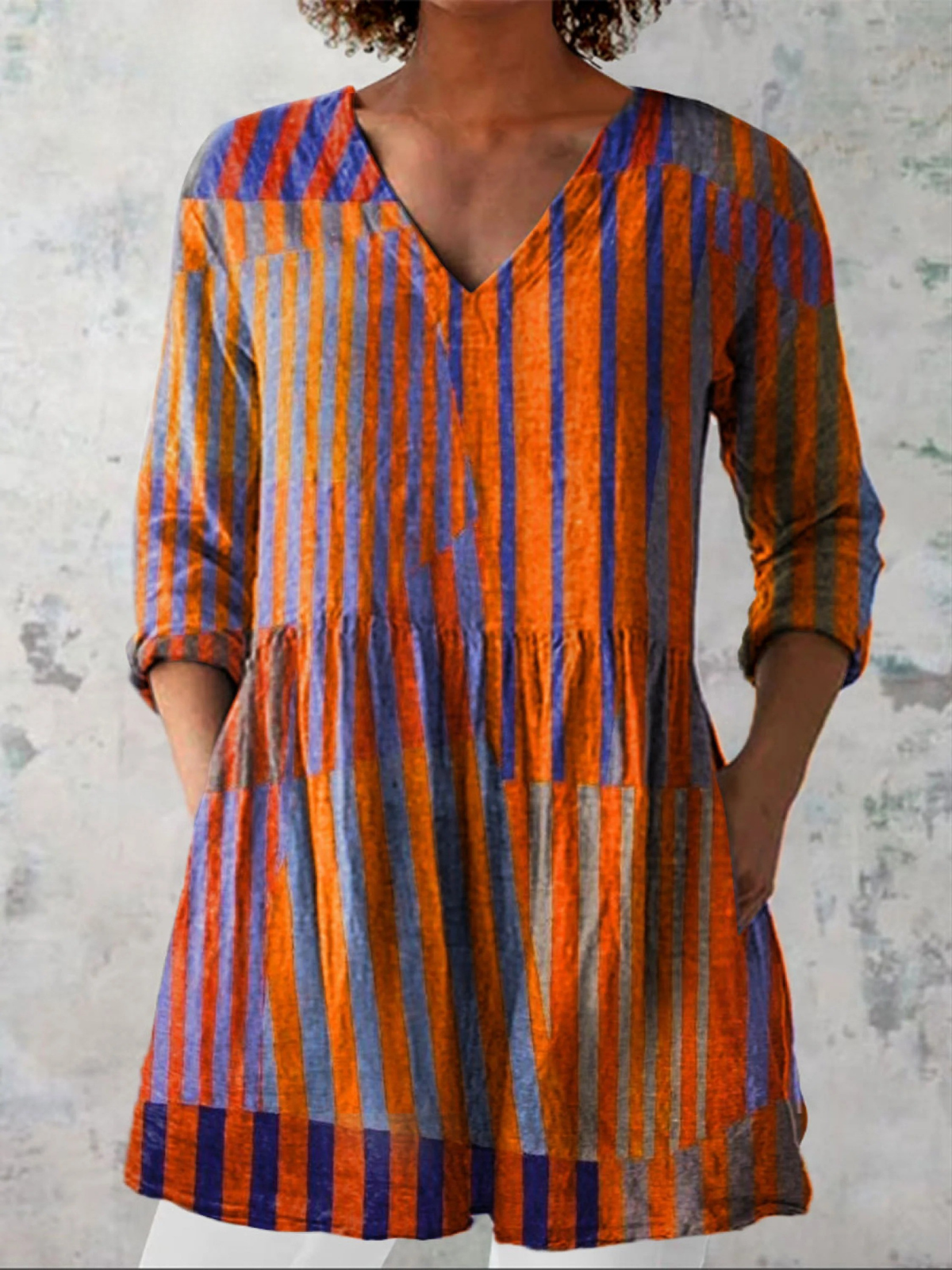 Nadia | Blusa Lunga con Scollo a V