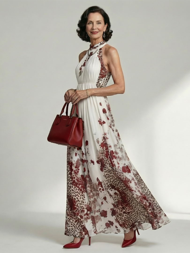 Orlune | Vestito Maxi Pieghettato