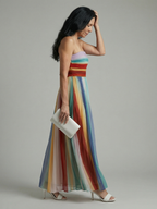 Serena | Maxi Dress a Strisce
