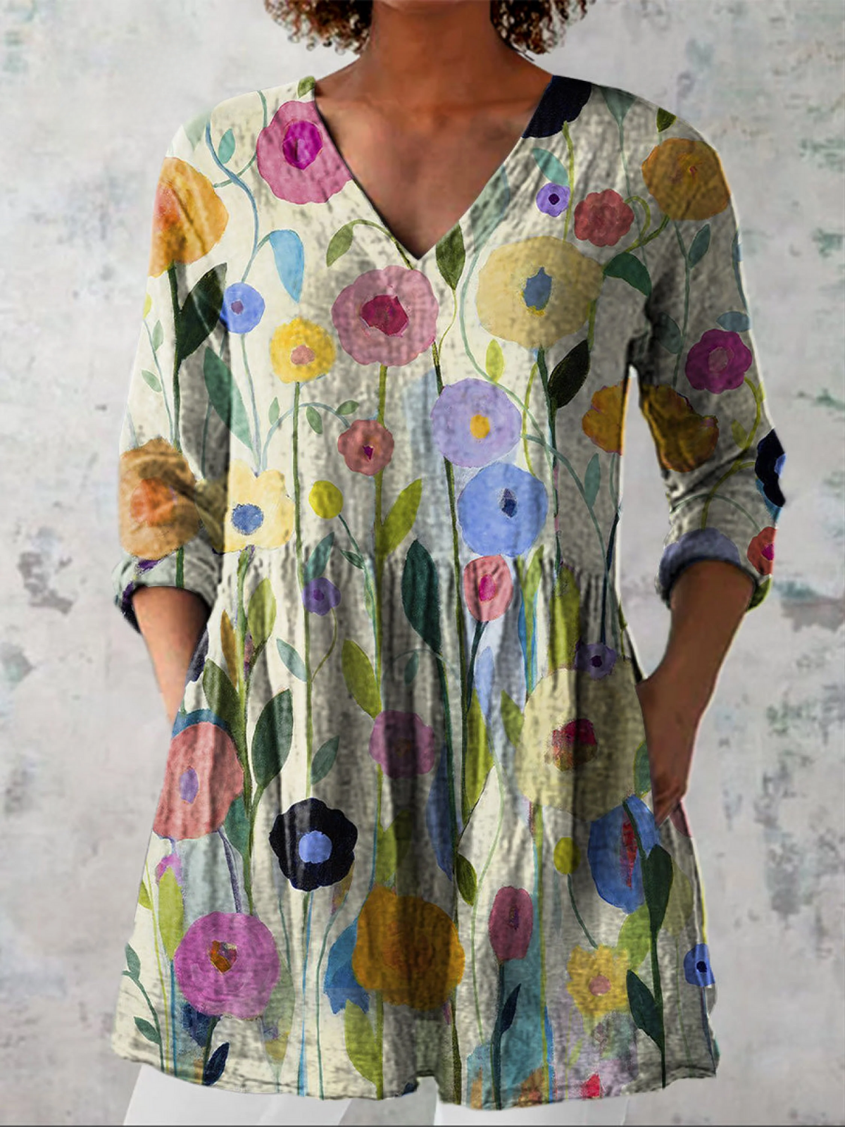Luisa | Blusa Lunga con Scollo a V