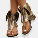 Celina | Sandali Dorati con Zip