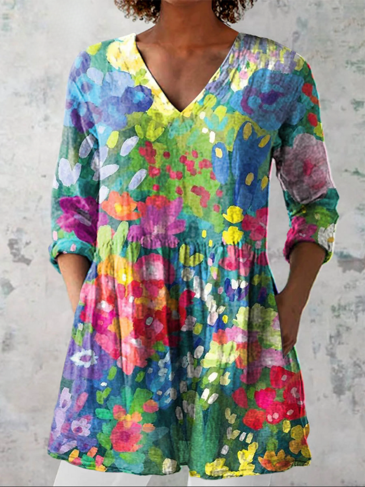 Maëlle | Blusa Lunga con Scollo a V