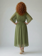 Elric | Vestito Midi Drappeggiato