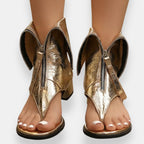 Celina | Sandali Dorati con Zip