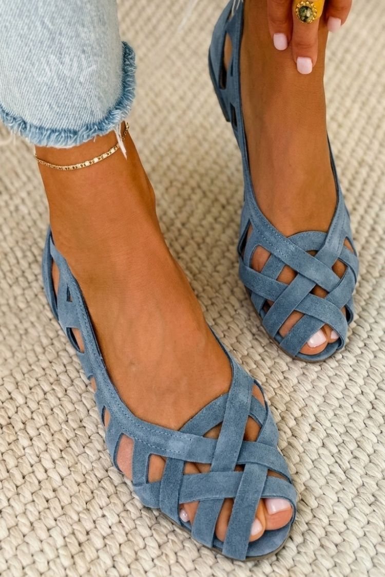 Azzurra | Sandali Intrecciati Vivace