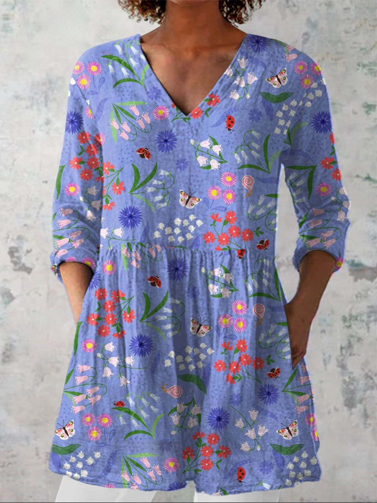 Alina | Blusa Lunga con Scollo a V