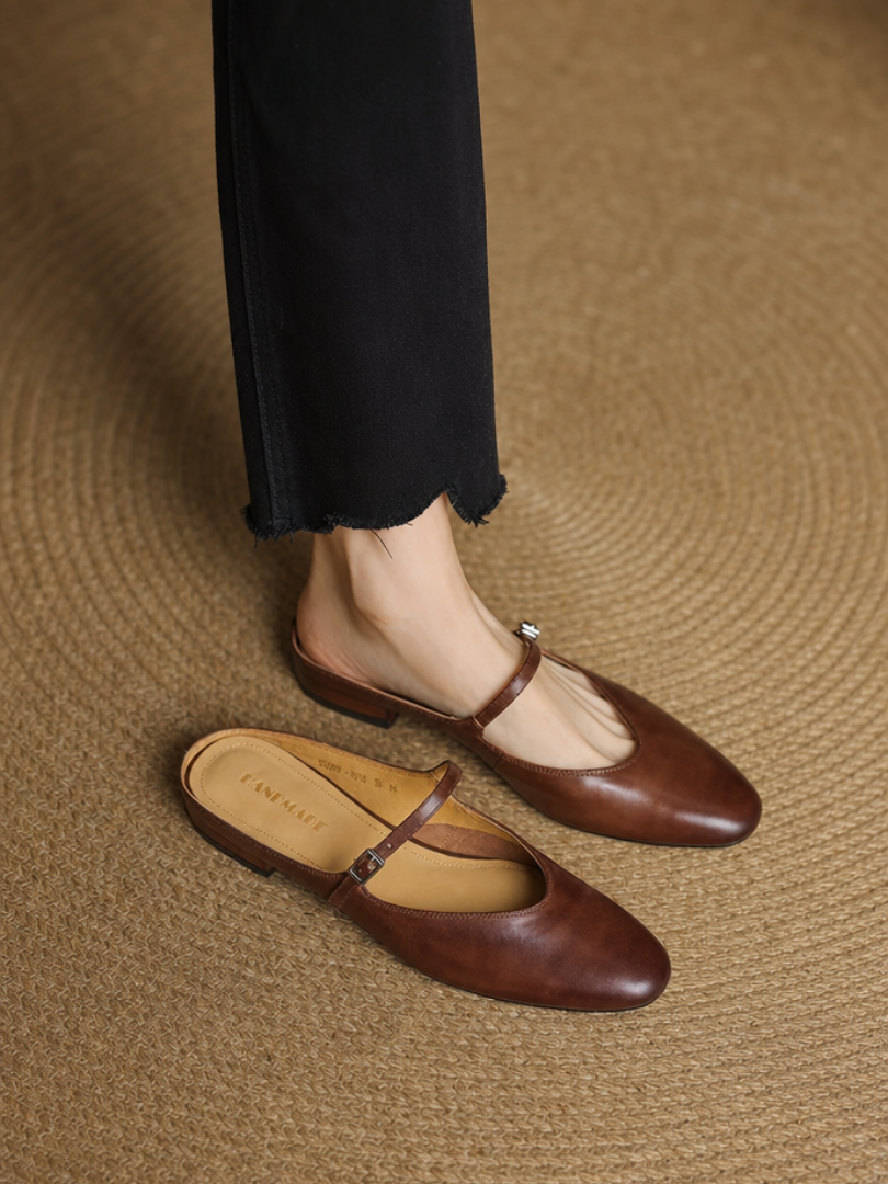 Mules in pelle genuina Merisa
