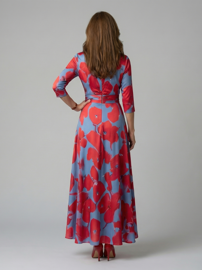 Celine | Abito Midi Collo Incrociato