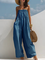 Monica | Tuta Denim a Gamba Larga