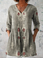 Elisa | Blusa Lunga con Scollo a V
