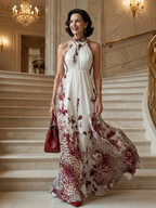 Orlune | Vestito Maxi Pieghettato