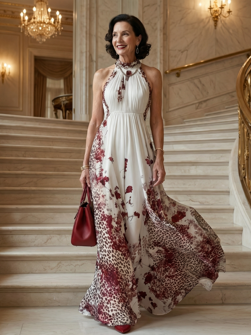 Orlune | Vestito Maxi Pieghettato
