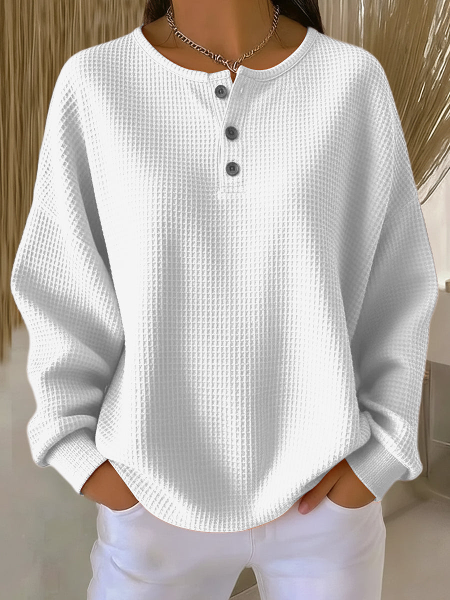 Milagros | Felpa Henley Gofrata