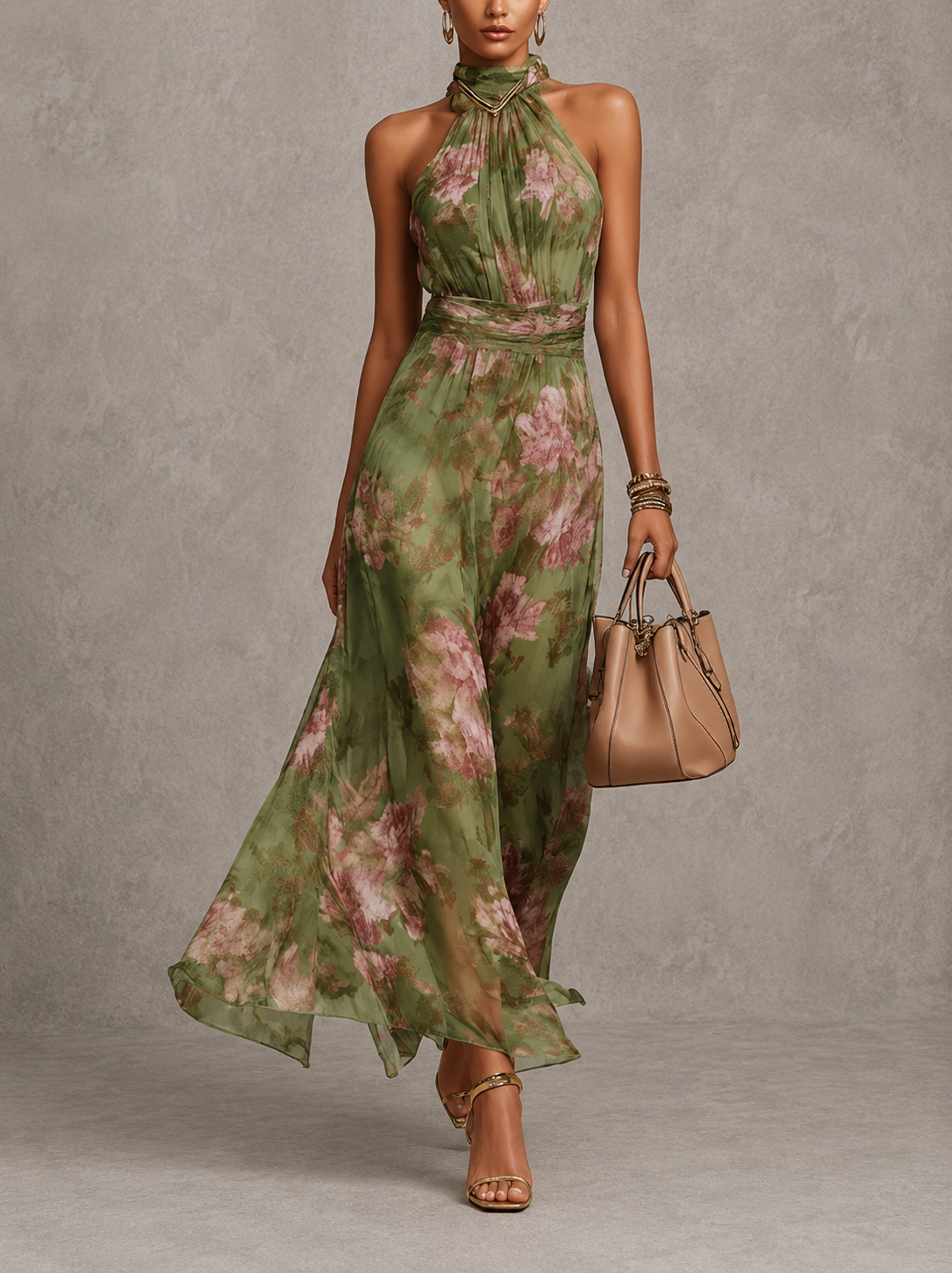 Aurora | Abito maxi floreale