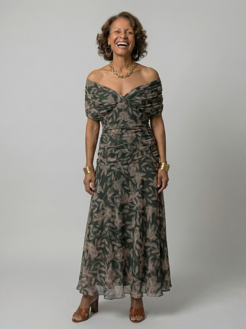 Calen | Abito Midi Off Shoulder