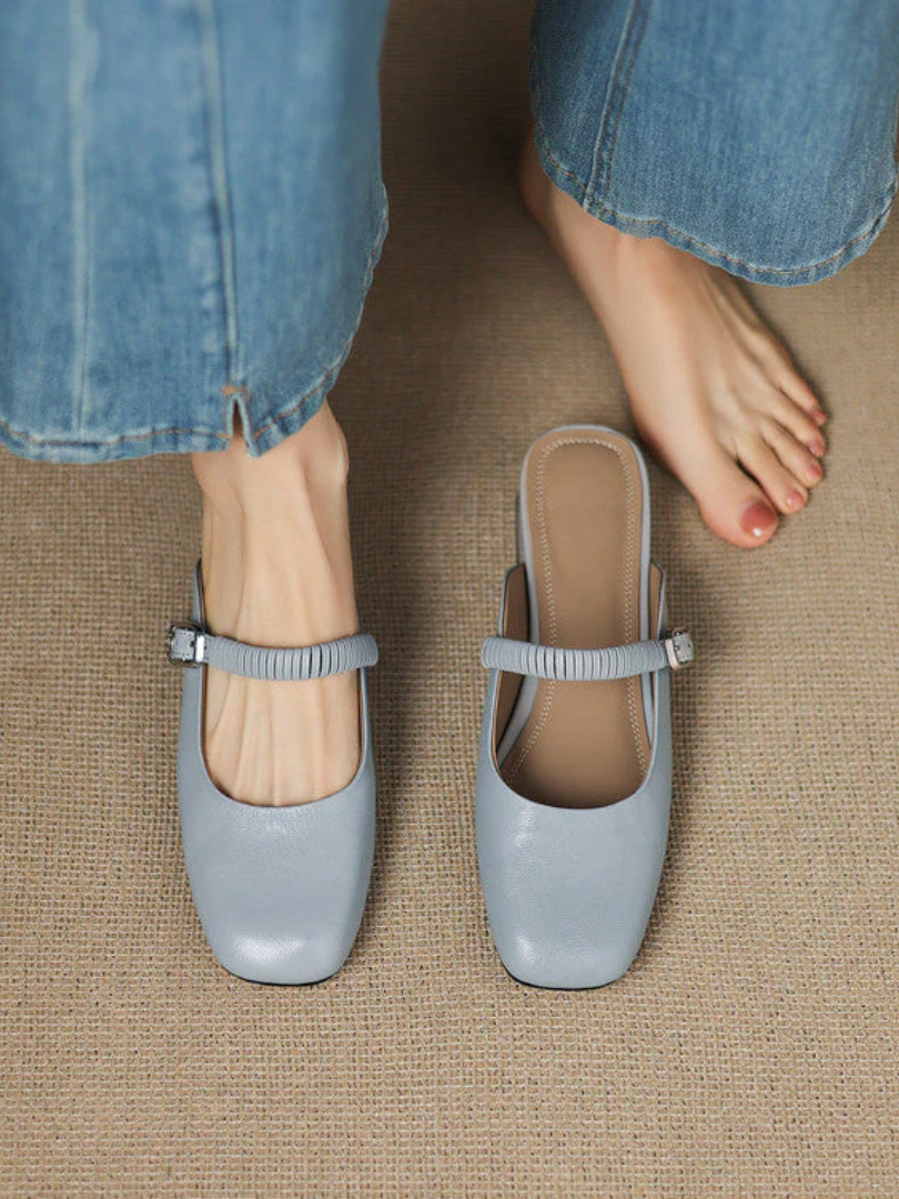 Novie | Mules Mary Jane in Pelle Genuina