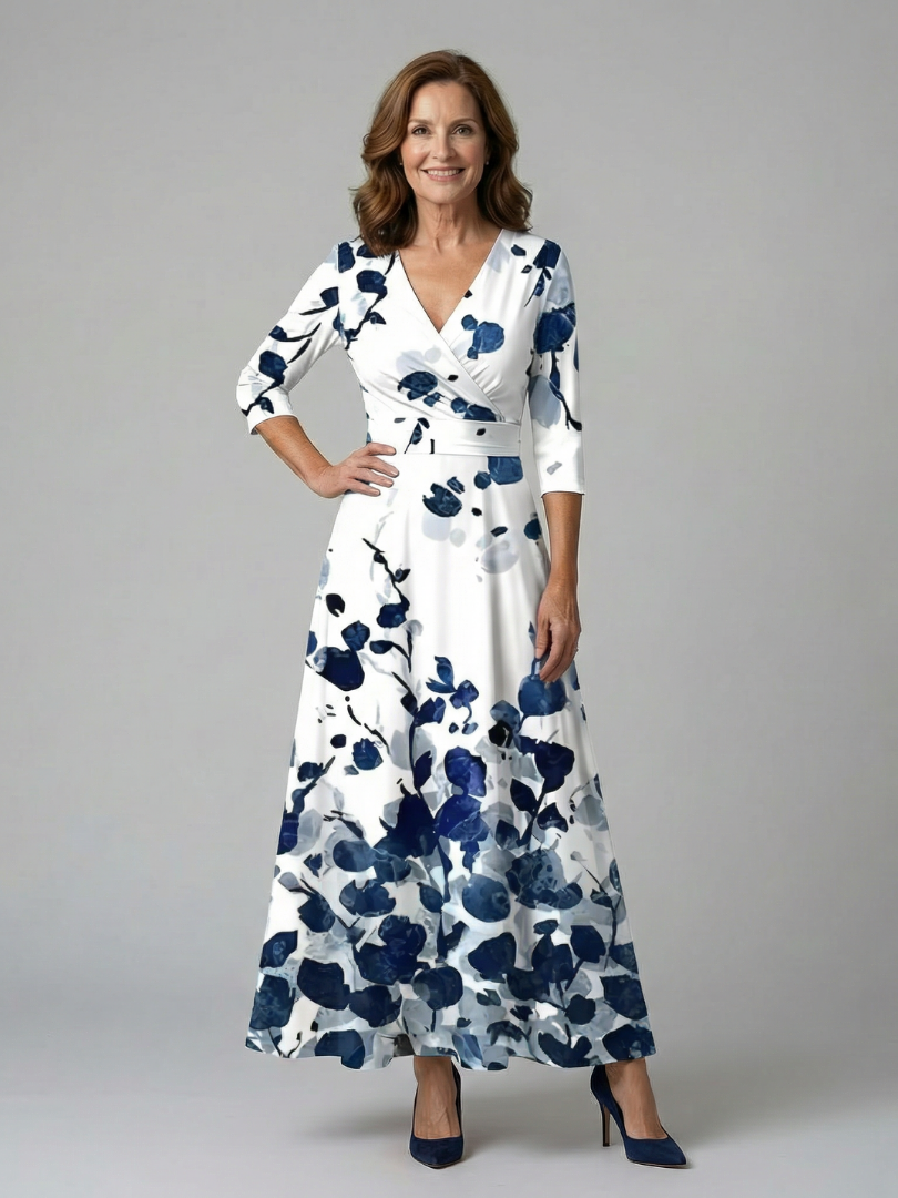 Celine | Abito Midi Collo Incrociato