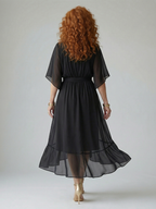 Elric | Vestito Midi Drappeggiato