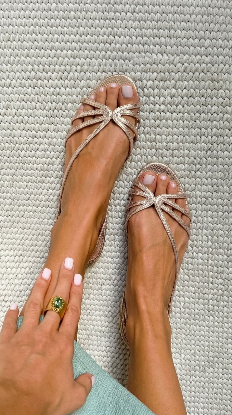 Ginevra | Sandali dorati eleganti