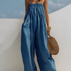 Monica | Tuta Denim a Gamba Larga