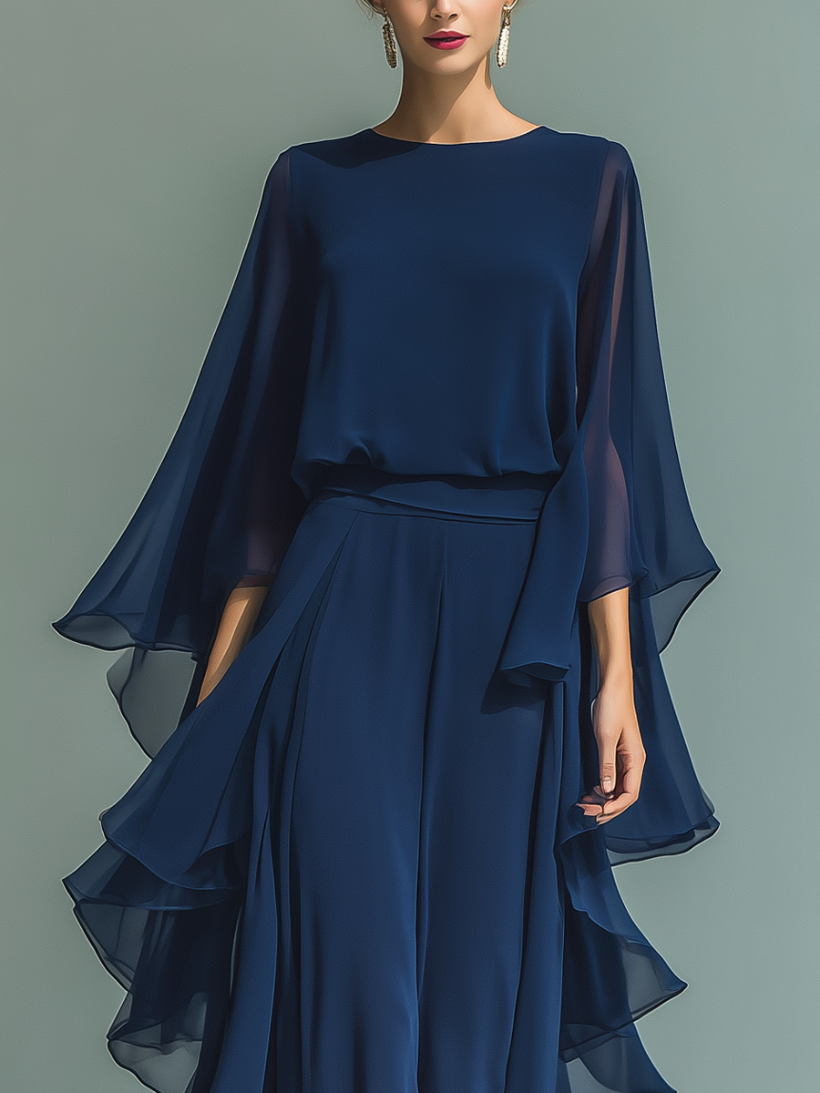 Margherita | Insieme Chiffon Blu Navy