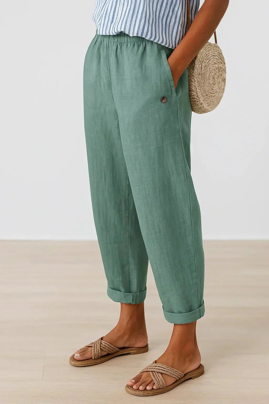 Edith | Pantaloni Leggeri Lino e Cotone