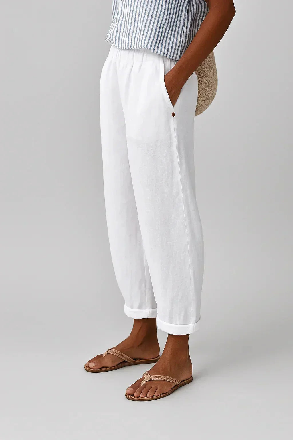 Edith | Pantaloni Leggeri Lino e Cotone