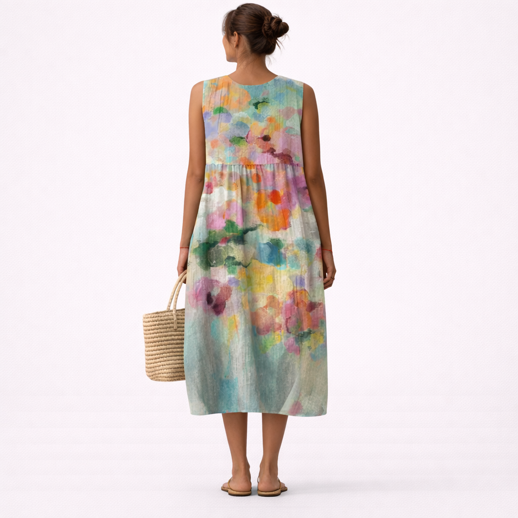 Carla™ | Abito Midi Colorato Elegante