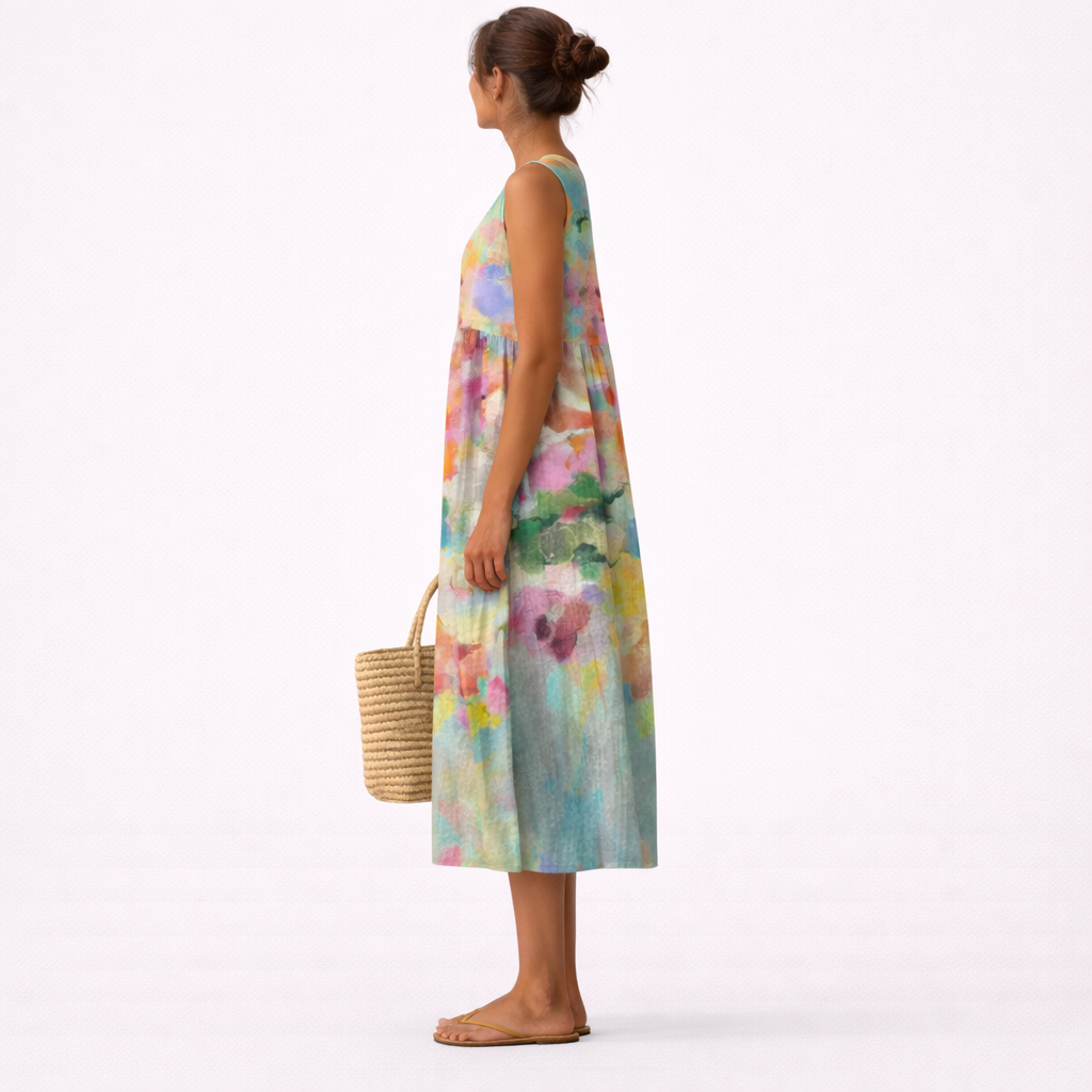 Carla™ | Abito Midi Colorato Elegante