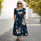 Robin | Abito midi floreale