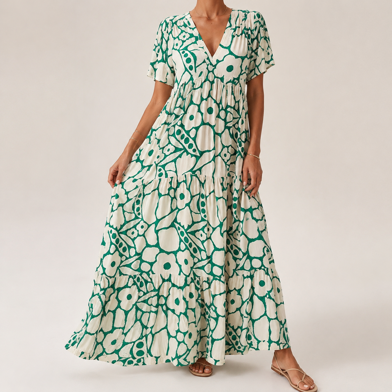 Valentina | Abito Verde Botanica