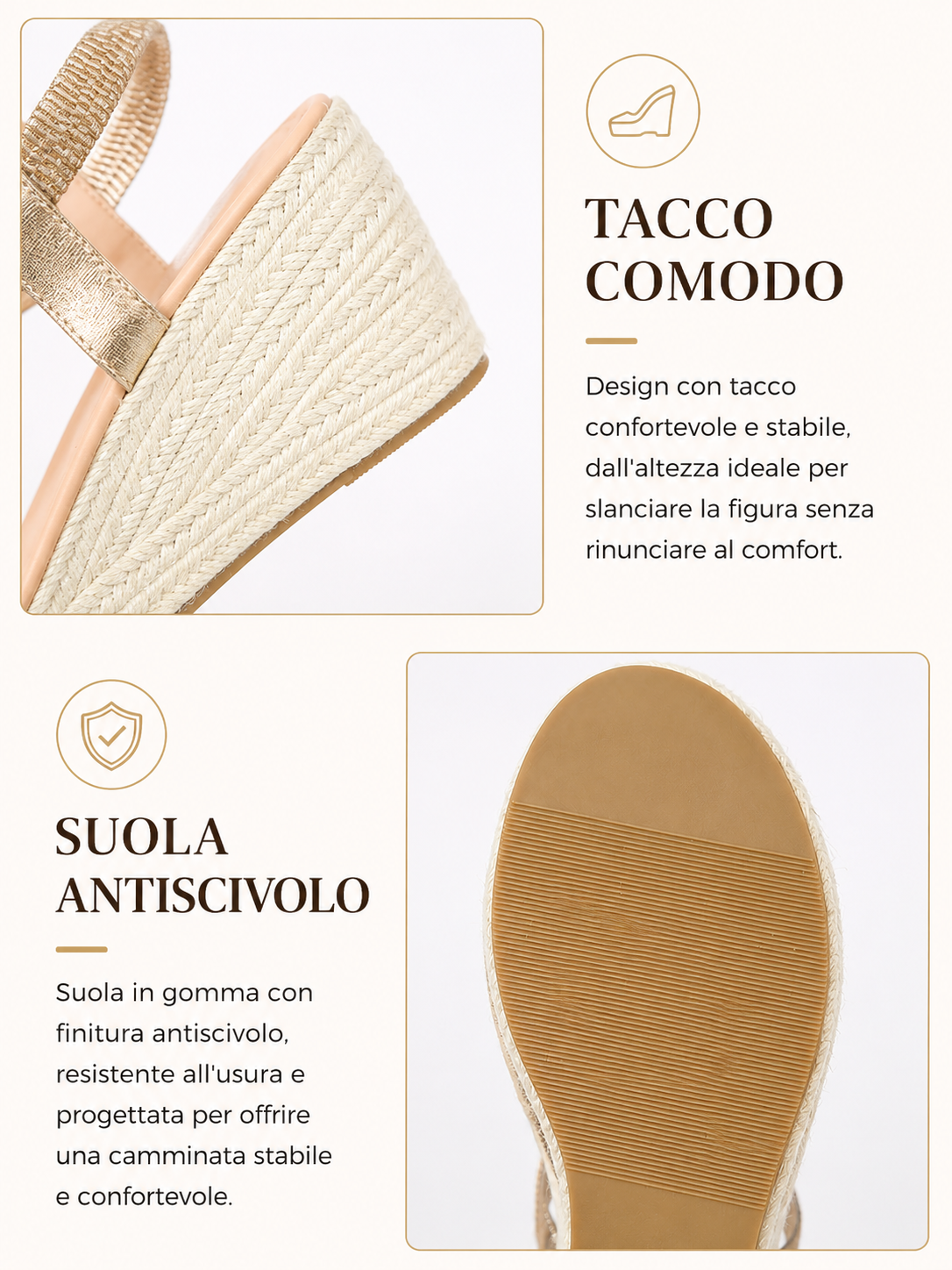 Aroa™ | Sandali con Zeppa Intrecciati Artigianali